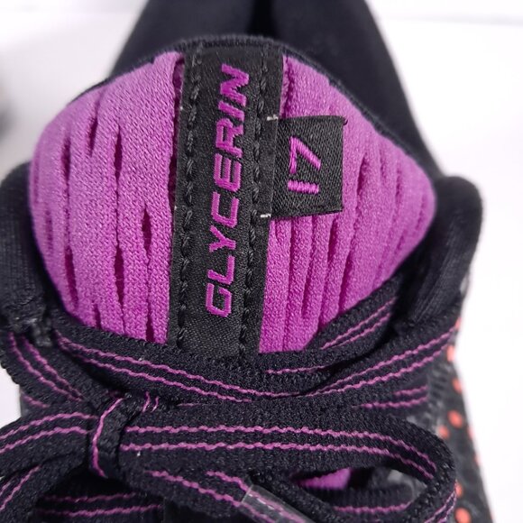 Brooks Glycerin 17 Running Shoes Women 11 Medium B Athletic Black Purple - Picture 15 of 15